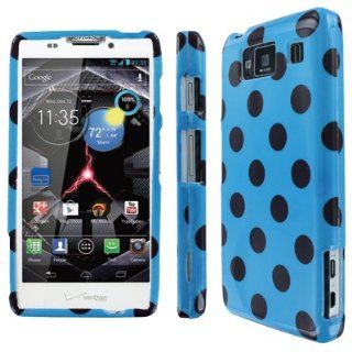 Empire Full Coverage Case for Motorola DROID RAZR MAXX HD XT926   Teal and Brown Polka Dot: Cell Phones & Accessories