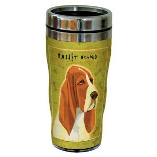 Tree Free Greetings sg24059 Basset Hound by John W. Golden 16 Ounce Sip 'N Go Stainless Steel Lined Travel Tumbler: Kitchen & Dining