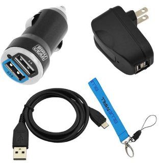 BIRUGEAR 2 Port USB Car Adapter + Travel Wall Charger + Micro USB Sync/ Charge Data Cable + Wrist Strap Lanyard for Nokia Lumia Icon (929), Lumia 1520, Lumia 1020 and more: Cell Phones & Accessories