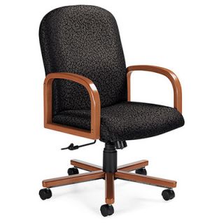 Global Total Office Selectra Mid Back Pneumatic Office Chair 4016 Fabric: Carbon