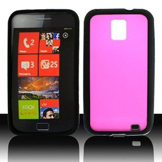 Frosted Clear Hot Pink Hard Cover Case for Samsung Focus S SGH I937 Cell Phones & Accessories