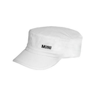 MINI Cooper Ladie's White Denim Military Style Cap: Automotive