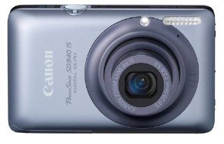 Canon PowerShot SD940IS 12.1MP Digital Camera with 4x Wide Angle Optical Image Stabilized Zoom and 2.7 inch LCD (Black) : Point And Shoot Digital Cameras : Camera & Photo