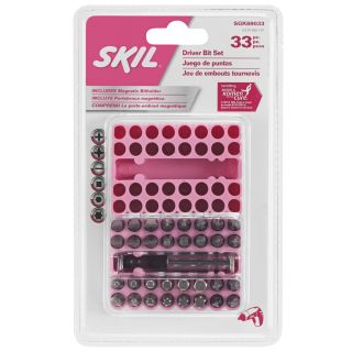 Skil 33 Piece Pink Screwdriving Bit Set with Storage Case