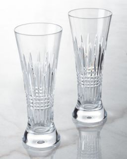 Two Lismore Diamond Pilsners   Waterford Crystal