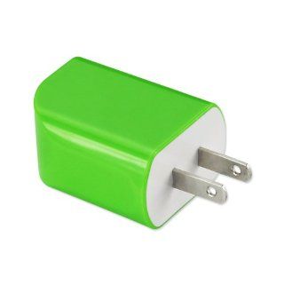 Reiko 1A/5V Super Fast AC/USB Power Travel Charger   Non Retail Packaging   Green: Cell Phones & Accessories