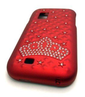 Samsung Galaxy S S950c 950c Showcase RED PRINCESS CROWN BLING GEM JEWEL HARD Case Skin Cover Mobile CellPhone Phone Accessory Protector Straight Talk: Cell Phones & Accessories