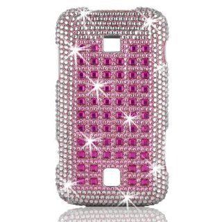 Talon Full Diamond Bling Phone Shell for Huawei M860 Ascend (Pink Studs): Cell Phones & Accessories