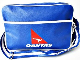 Qantas Airways Bags, Classic Retro Shoulder Bags, Retro Airlines Bags, QF001 Fresh Blue Bags, QF Inflight Bag, Unisex Bags, Messenger Bags  Other Products  