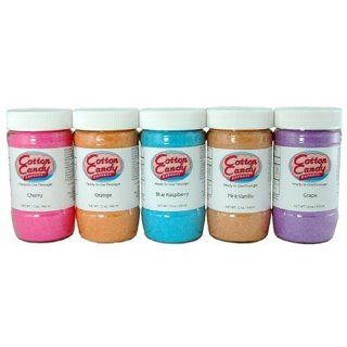 Cotton Candy Express   Cotton Candy Sugar   5 Floss Sugar Flavor Pack   12 Oz. Containers : Sugar Products : Grocery & Gourmet Food