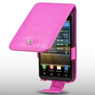 LG OPTIMUS 3D P920 SOFT PU LEATHER FLIP CASE HOT PINK BY CELLAPOD CASES Cell Phones & Accessories