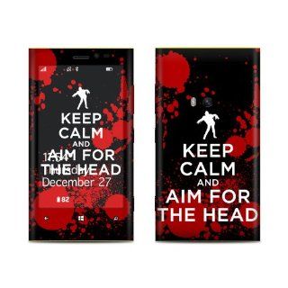 Keep Calm   Zombie Design Protective Decal Skin Sticker (Matte Satin Coating) for Nokia Lumia 920 Cell Phone Cell Phones & Accessories