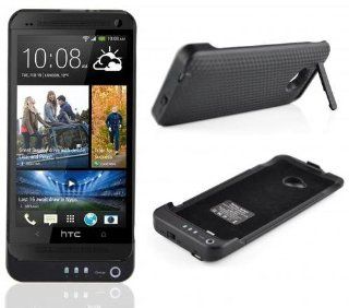 Black 3800mah External Battery Power Bank Case Cover w/ Holder for HTC One M7: Cell Phones & Accessories