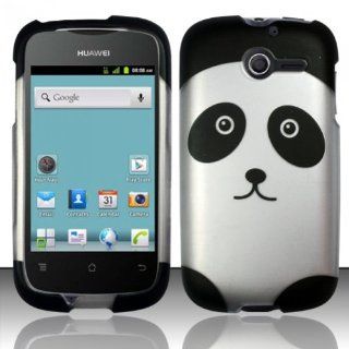 [Extra Terrestrial]For Huawei Ascend Y M866 (StraightTalk) Rubberized Design Cover   Panda Bear: Cell Phones & Accessories