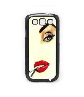 Lady Smoking Face Samsung Galaxy S3 I9300 Hard Case: Cell Phones & Accessories
