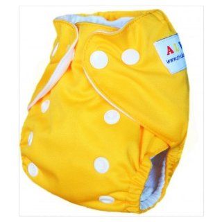 Alva Newborn AIO Waterproof Washable Reusable Solid Pocket Cloth Diapers, Yellow : Baby Diaper Covers : Baby