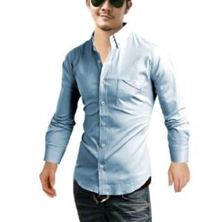 Men Point Collar Long Sleeve Chest Pocket Autumn Winter Shirt at  Mens Clothing store: Button Down Shirts