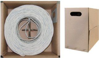 C&E 1000 feet CAT5E 24AWG 4PR Stranded Ethernet Cable White: Computers & Accessories