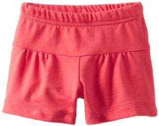 Tea Collection Baby Girls Infant French Terry Play Shorts, Red Pepper, 12 18 Months: Clothing