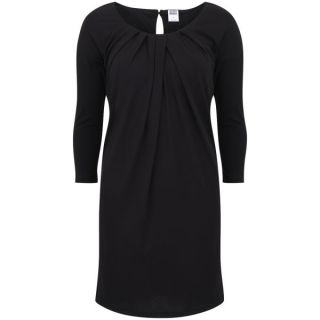 Vero Moda Womens 3/4 Sleeve Pleat Neck Dress   Black      Womens Clothing