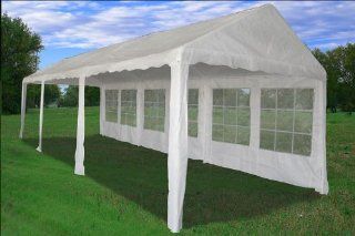 30'x10' Heavy Duty Party Wedding Tent Canopy Carport White : Family Tents : Patio, Lawn & Garden