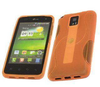 iTALKonline LG P990 Optimus 2x Slim Grip S Line TPU Gel Case Soft Skin Cover   Orange: Cell Phones & Accessories