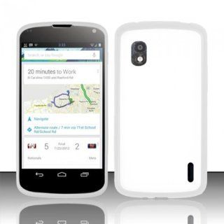 For LG Nexus 4 E960 (T Mobile) PC+TPU Cover Case   White PCTPU: Cell Phones & Accessories