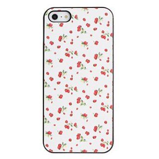 Small Strawberries Pattern PC Hard Case with Black Frame for iPhone 5/5S: Cell Phones & Accessories