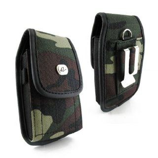 Heavy Duty Camouflage Vertical Pouch Case with Metal Clip for Samsung Epic 4G / Epic 4G Touch SPH D710 / Galaxy S II (T Mobile) T989 / Infuse 4G SGH i997: Cell Phones & Accessories