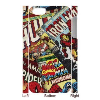Apple iPhone 5 3D Hard TPU Case with Marvel Comics Avengers Background: Cell Phones & Accessories