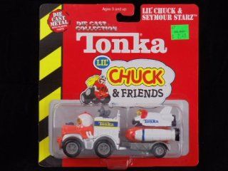 Tonka   Lil' Chuck & Friends   Lil' Chuck Hauler Truck with Seymour Starz Rocket: Toys & Games