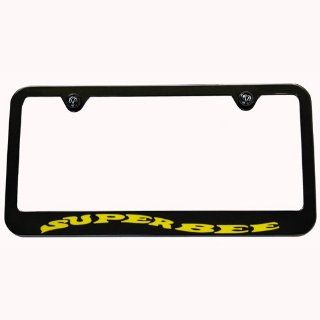Dodge Charger Super Bee Black License Plate Frame Yellow 2007 2012 2013: Automotive