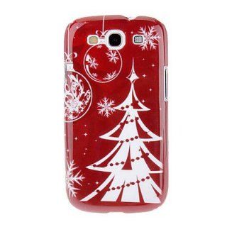 White Christmas Tree Merry Christmas Pattern Protective PC Plastic Hard Back Case Cover for Samsung Galaxy S3 I9300: Cell Phones & Accessories
