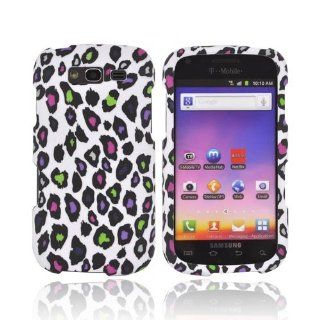 Rainbow Leopard on White Samsung Galaxy S Blaze 4G Rubberized Matte Hard Plastic Case Cover [Anti Slip]; Perfect Fit as Best Coolest Design Cases for Galaxy S Blaze 4G/Samsung S Blaze 4G Compatible with Verizon, AT&T, Sprint,T Mobile and Unlocked Phone