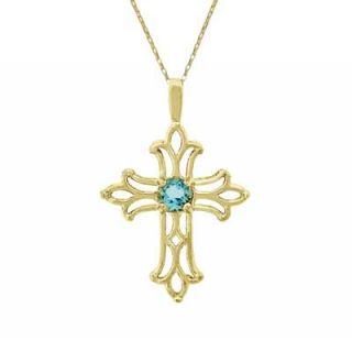 birthstone cross pendant in 10k gold orig $ 149 00 now $ 126 65 add to