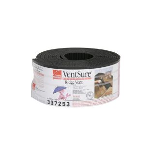 Owens Corning Black Composite Ridge Vent (Fits Opening: 1.5 in; Actual: 5/8 in x 20 in x 7 in)