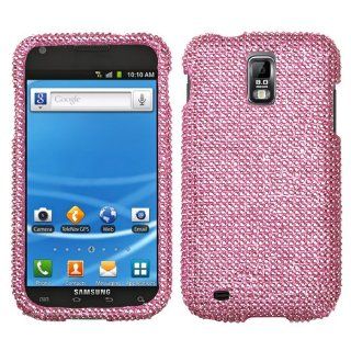 T Mobile Samsung Galaxy S II SGH T989 Diamond Crystal Bling Protector Case   Pink: Cell Phones & Accessories