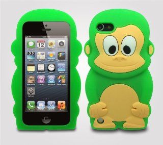 CuteMonkeyCheeky Chimp Shaped 3D Jelly Silicone Back Case for Apple iPodTouch5 5th Gen Generation: Computers & Accessories