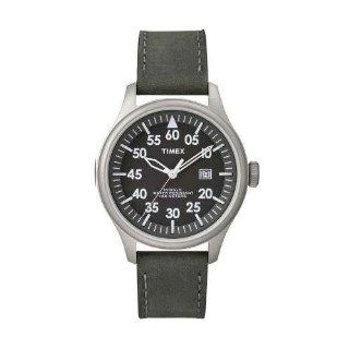 Timex Military Style Leather Mens Watch T2N997: Watches