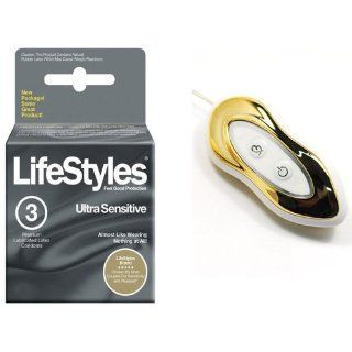 Bundle   2 items Lifestyles Lifestyle Ultra Sensitive and Seven Speed Peanut Vibrator Health & Personal Care