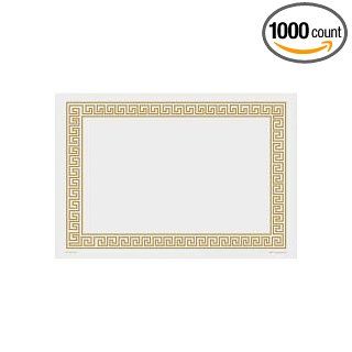 Hoffmaster Dollar Wise Gold Greek Key Printed Design Placemat, 10 x 14 inch    1000 per case.: Industrial & Scientific