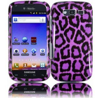 VMG For Samsung Galaxy S Blaze 4G T769 Cell Phone Graphic Image Design Faceplate Hard Case Cover   Purple Black Leopard: Cell Phones & Accessories