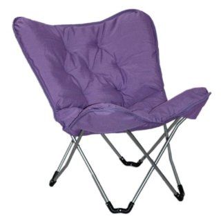Sharper Image Plush Memory Foam Dorm Chair   Purple : Office Supplies : Office Products