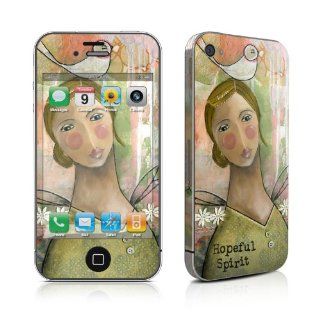 Hopeful Spirit Design Protective Decal Skin Sticker (High Gloss Coating) for Apple iPhone 4 / 4S 16GB 32GB 64GB: Cell Phones & Accessories