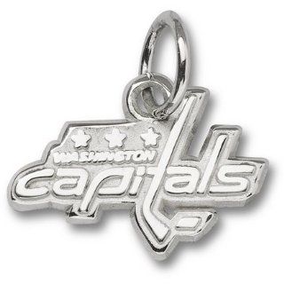 NHL Washington Capitals Logo Pendant 3/8 Inch   Sterling Silver : Sports Fan Charms : Sports & Outdoors