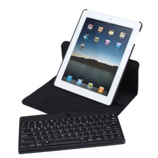 360 View Rotating Cover Case For Apple iPad 3 The new iPad iPad With Removable Wireless Bluetooth KeyBoard: Computers & Accessories