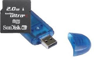 Sandisk 2GB MiniSD ULTRA II (SDSDMU 2048) & BlueProton USB 2.0 Card Reader Writer: Computers & Accessories