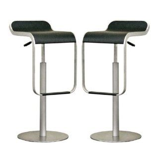 Shop Cinsault Set of two Low back Adjustable Barstools in Black (Black) (29.5"H x 14.25"W x 15.5"D) at the  Furniture Store. Find the latest styles with the lowest prices from Wholesale Interiors