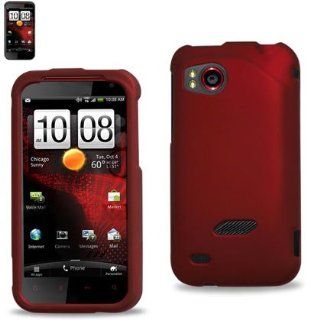 HTC Rezound Rubberized Hard Cover Case Red Reiko: Cell Phones & Accessories