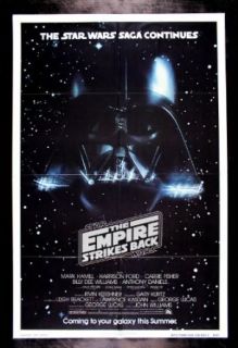 EMPIRE STRIKES BACK CineMasterpieces STAR WARS VINTAGE ORIGINAL DARTH VADER MOVIE POSTER 1980: Entertainment Collectibles